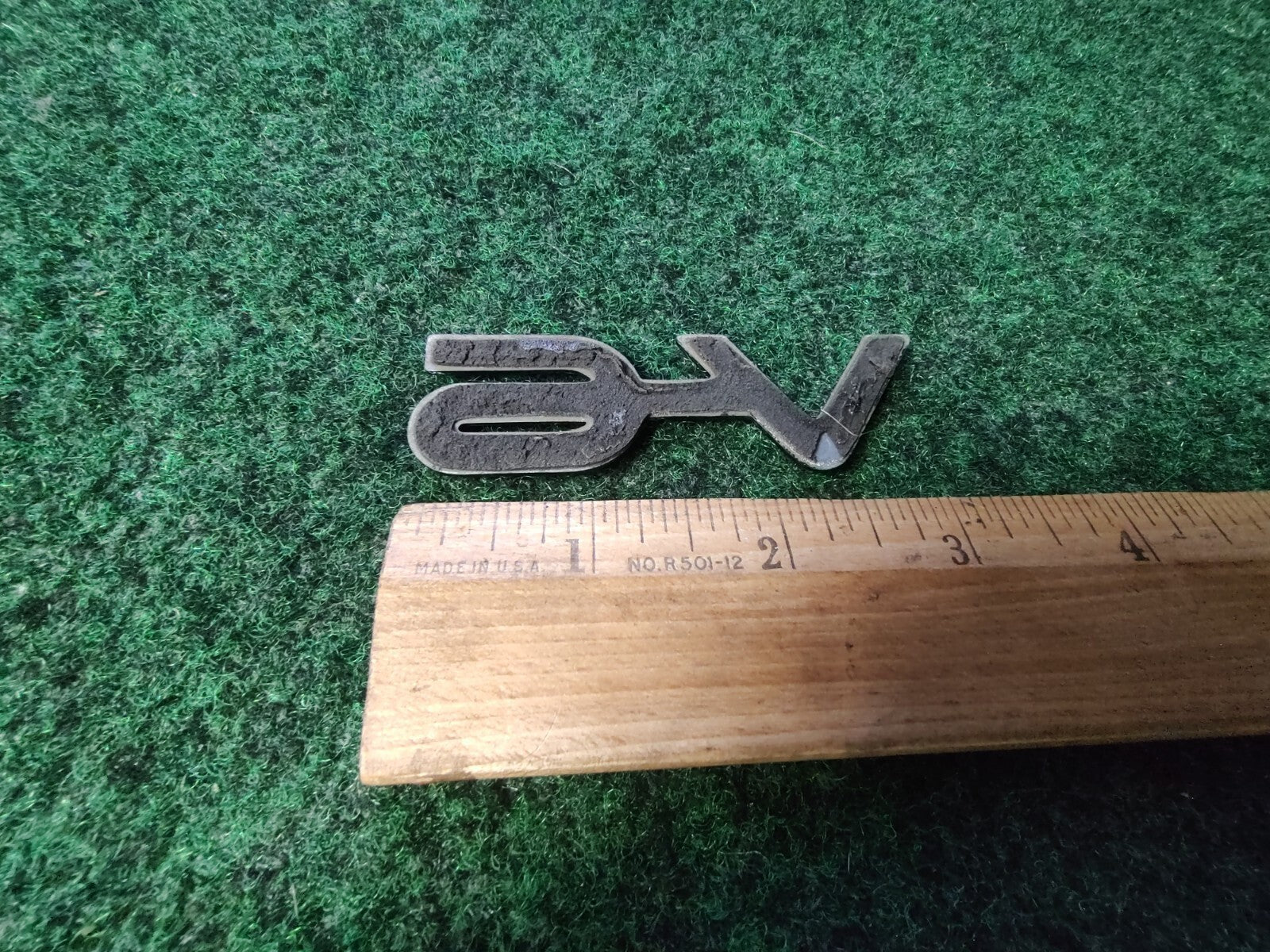 OEM V-6 V6 Purple & Black Plastic 3" Emblem Badge Logo Nameplate Name Plate 8L2