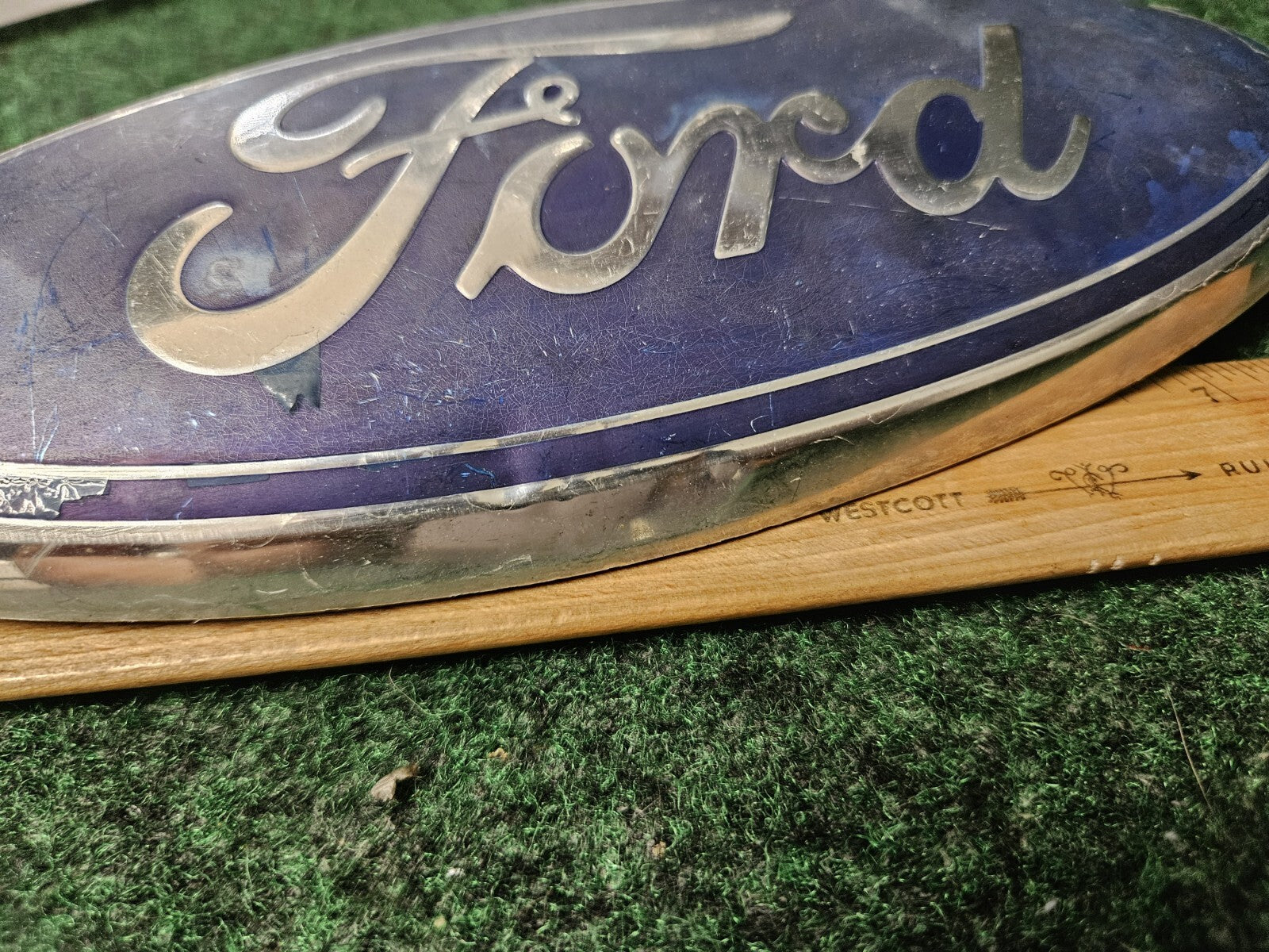 Ford Front Grille Emblem OEM 4L34-15402A16-AB 4L34-15402A16-BA Oval Badge 9" 3M4