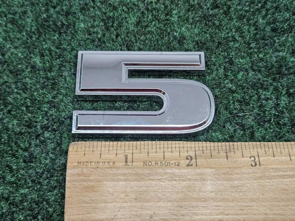 OEM 3D "5" Chrome Individual Number Lettering Emblem Badge 3D Logo Nameplate 7S7