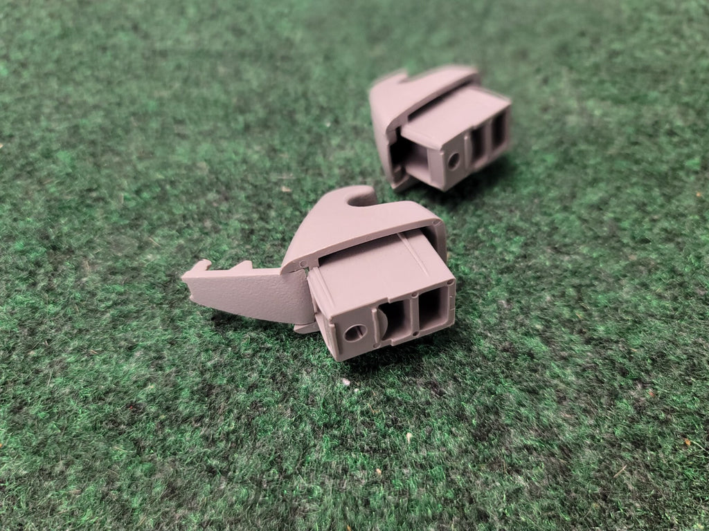 Set Of 2 GM Interior Roof Sunvisor Support Clip Hanger Light Grey OEM 15824912