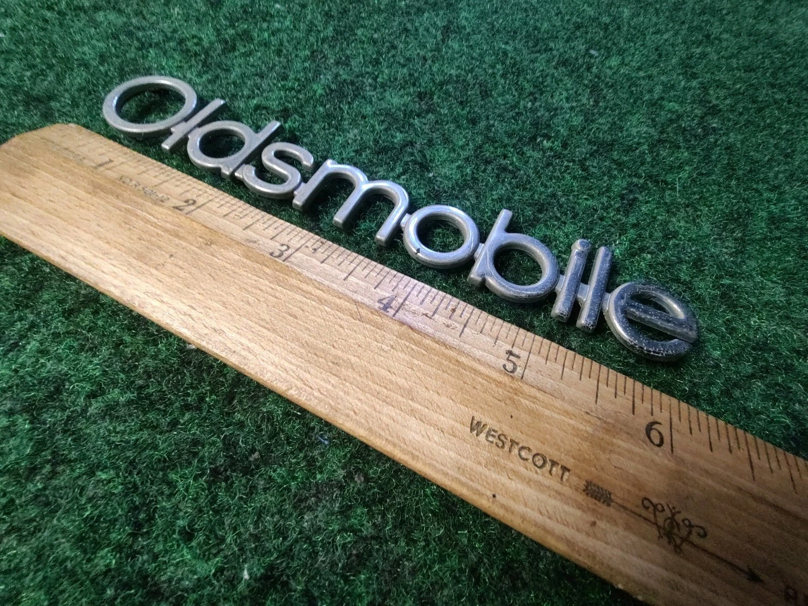 Oldsmobile Chrome Emblem Badge Logo Nameplate Name OEM Plate 3S5