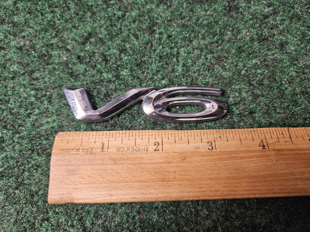1999-2003 Toyota V6 Emblem Side Script Logo Badge Chrome OEM 4S1