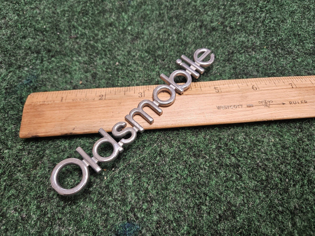 Oldsmobile Chrome Emblem Badge Logo Nameplate Name OEM Plate 5.25" 6M9