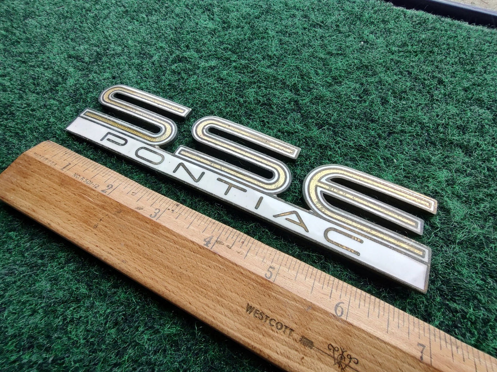 Pontiac SSE Supercharged Brown Metal Emblem Badge Logo Nameplate Name Plate 5S2
