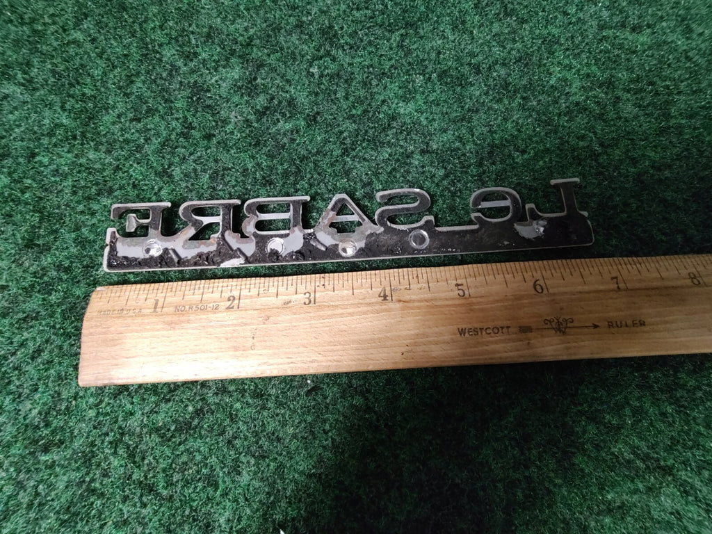 BUICK LESABRE CUSTOM - OEM EMBLEM BADGE SYMBOL LOGO NAME PLATE 4S5