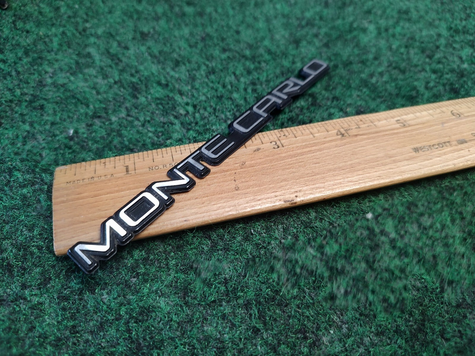 1995-1999 Chevrolet Chevy Monte Carlo Factory Silver Dash Board Emblem Badge 4S8