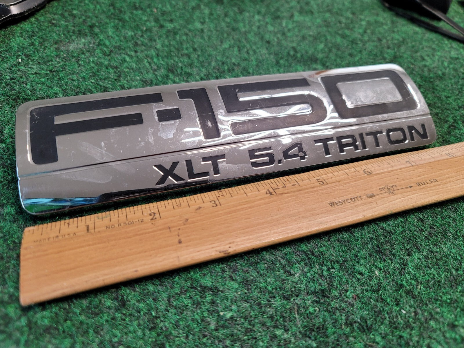 2004-2008 FORD F150 XLT 5.4 Triton Emblem OEM 5L34-16B114 Name Plate 2M1