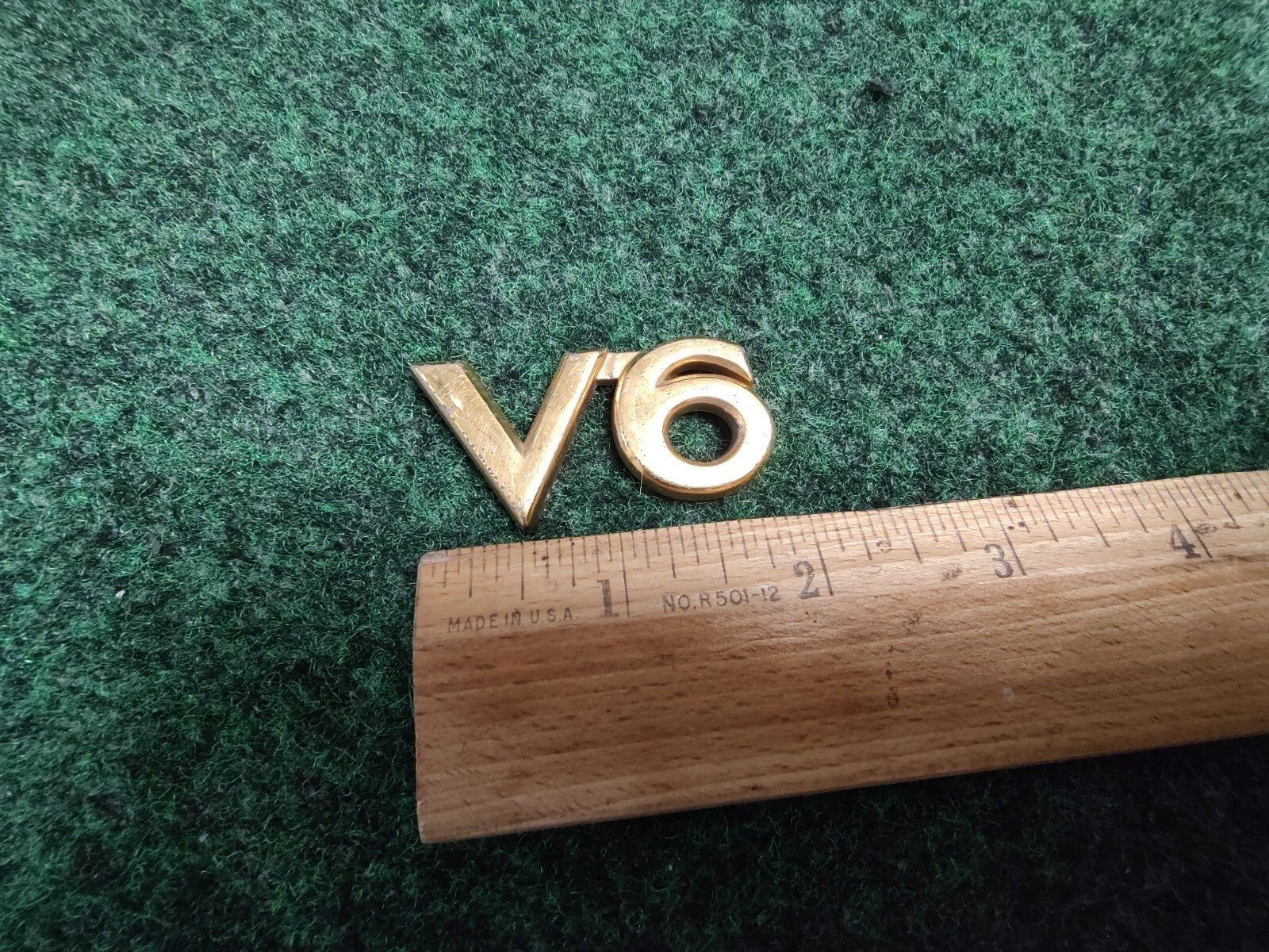 Genuine Toyota Deck Lid Emblem Gold Name Plate Badge V6 75443-AA130 / AA090 5S5