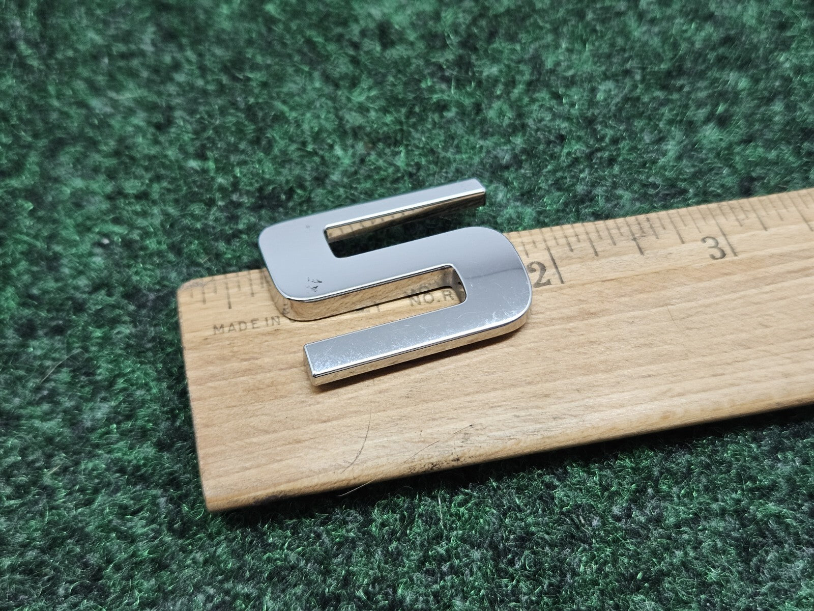 OEM "5" 3D Chrome Individual Number Lettering Emblem Badge Logo Nameplate 7S9