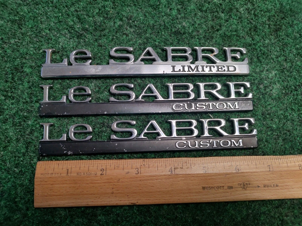 (3) BUICK LESABRE LIMITED Custom REAR LID SIDE EMBLEM LOGO BADGE SYMBOL OEM 4S9
