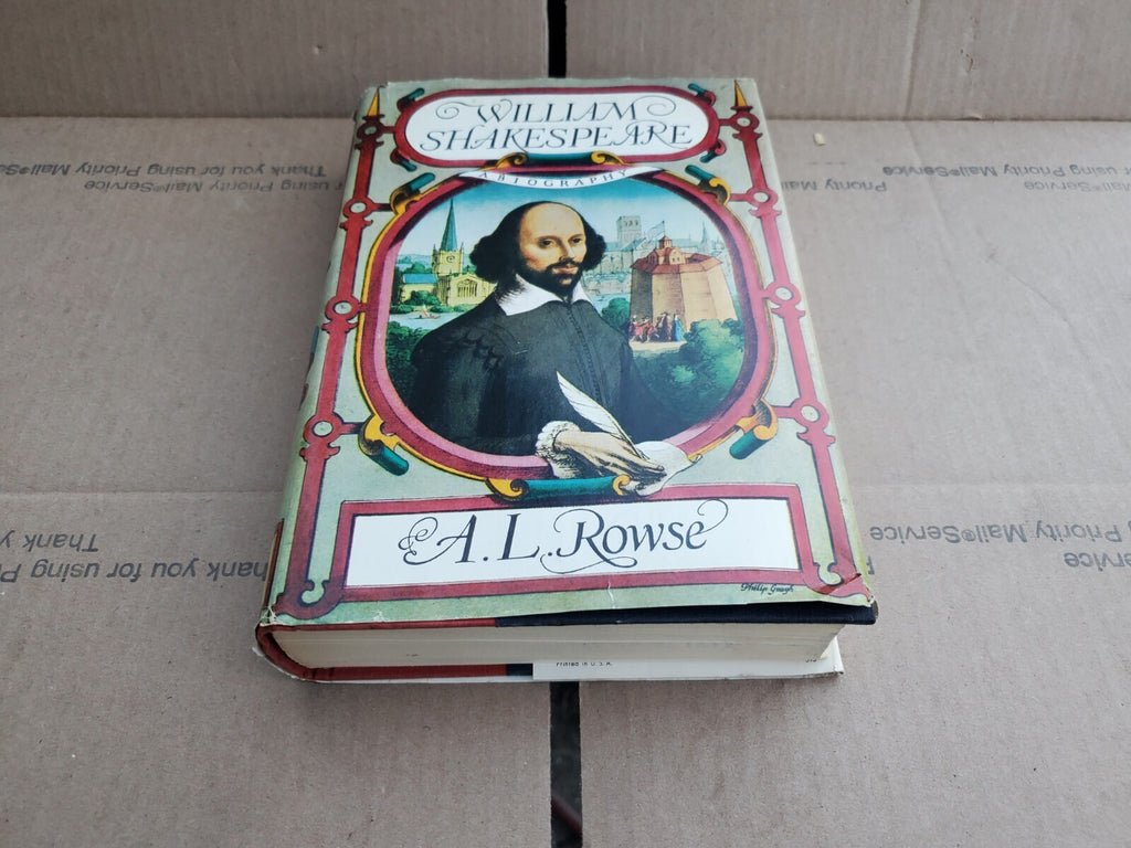 William Shakespeare A Biography By A. L. Rowse 1963 1st Edition Hardcover B9