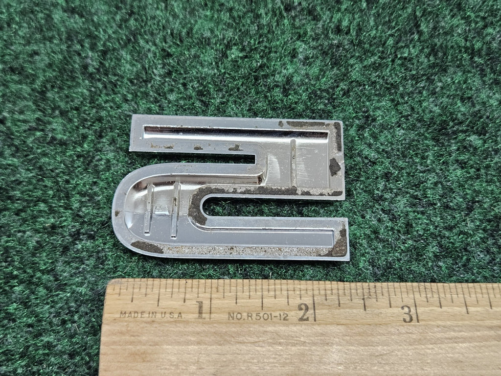 OEM 3D "5" Chrome Individual Number Lettering Emblem Badge 3D Logo Nameplate 7S9