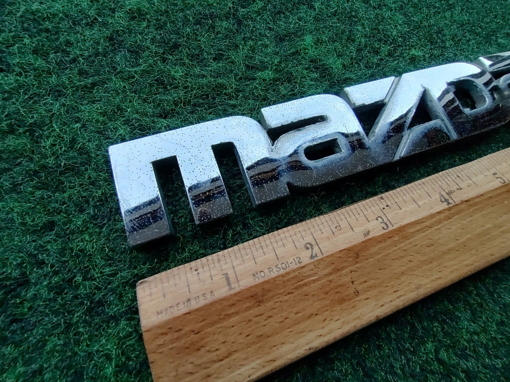 Mazda OEM Chrome Emblem Badge Logo Nameplate Name Plate ~7.5 Inches 5S3
