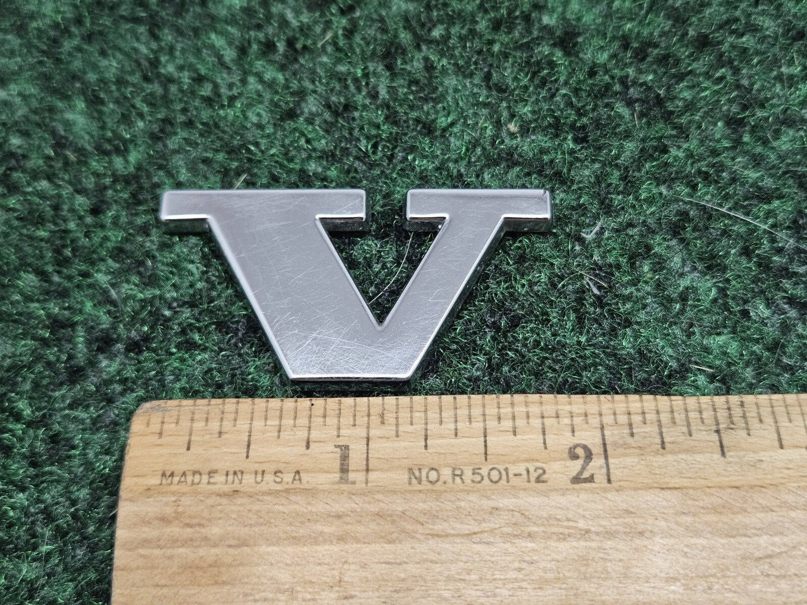 OEM "V" Chrome Individual Letter Lettering Emblem Badge Logo Volvo Nameplate 7S7