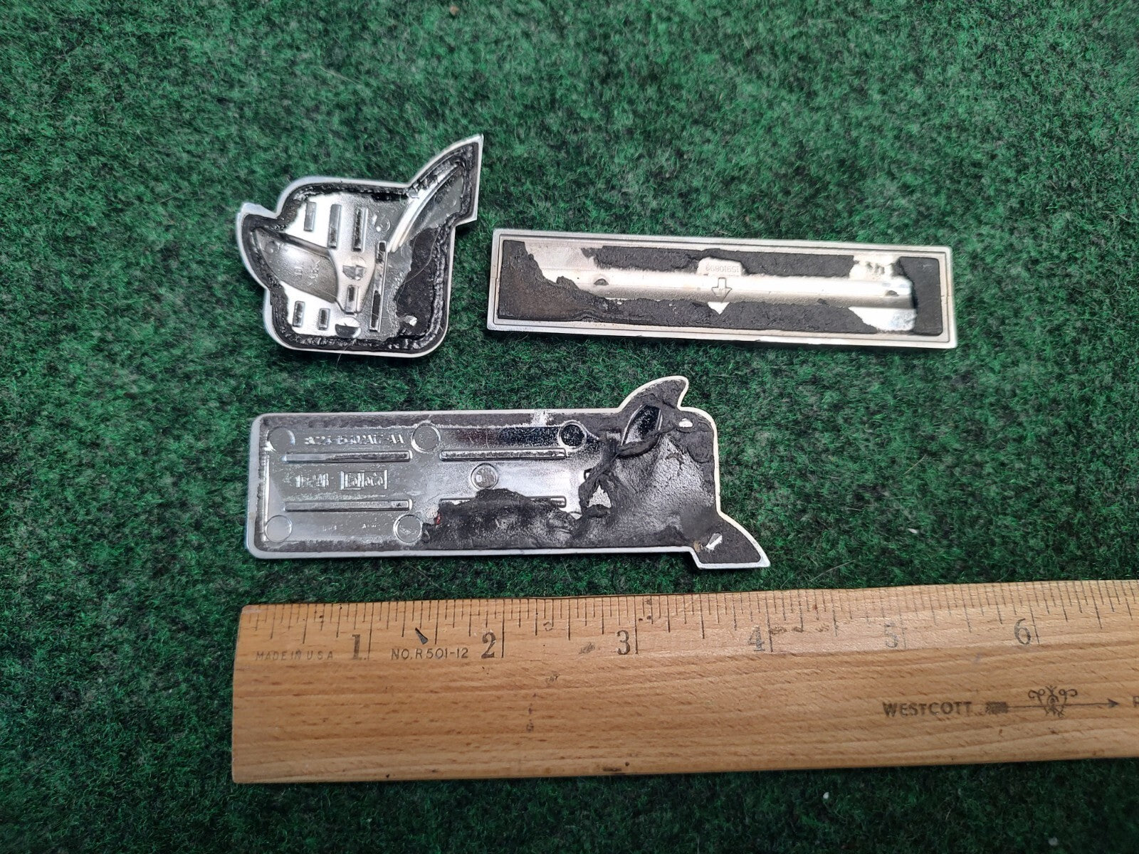 (3) Ford Rear Gate Chrome Flex Fuel Emblem Badge Logo Leaf Name Plate 4S3