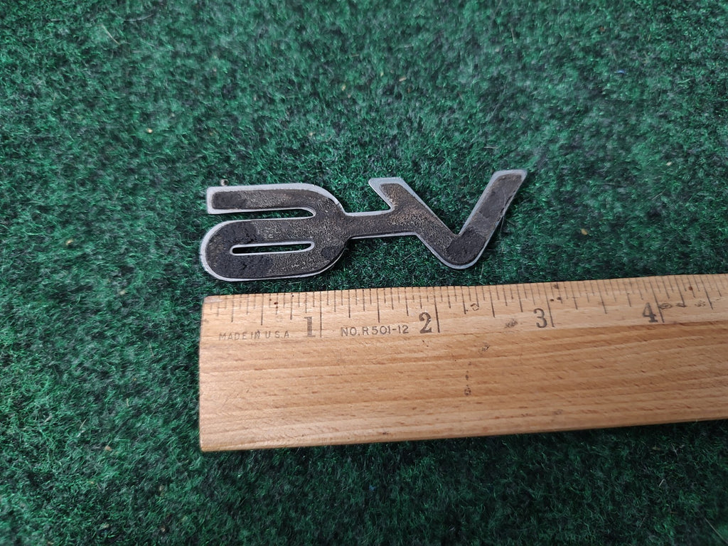 OEM V-6 V6 Chrome & Black Plastic 3" Emblem Badge Logo Nameplate Name Plate 1M4