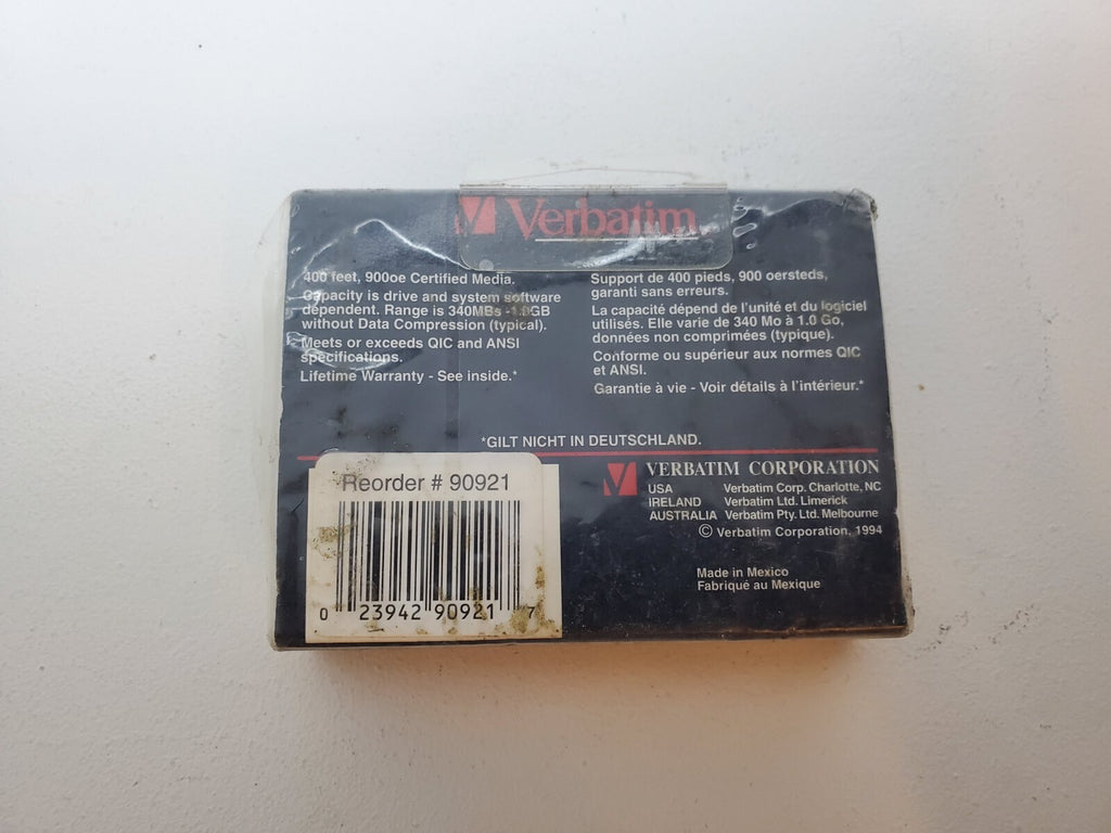 Verbatim MC3000XL Minicartridge 400 ft (121.9 m) 90921 5L1 Microcartridge