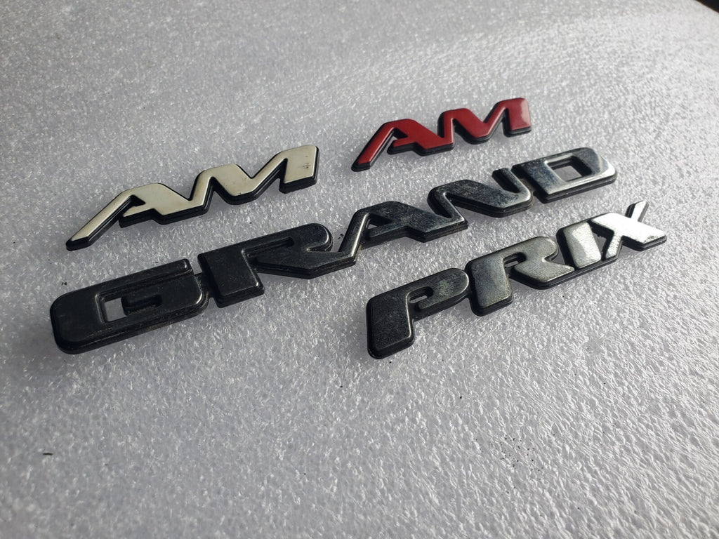 (4) Pontiac OEM Grand Am Prix Emblem Badge Logo Nameplate Name Plate VNTG