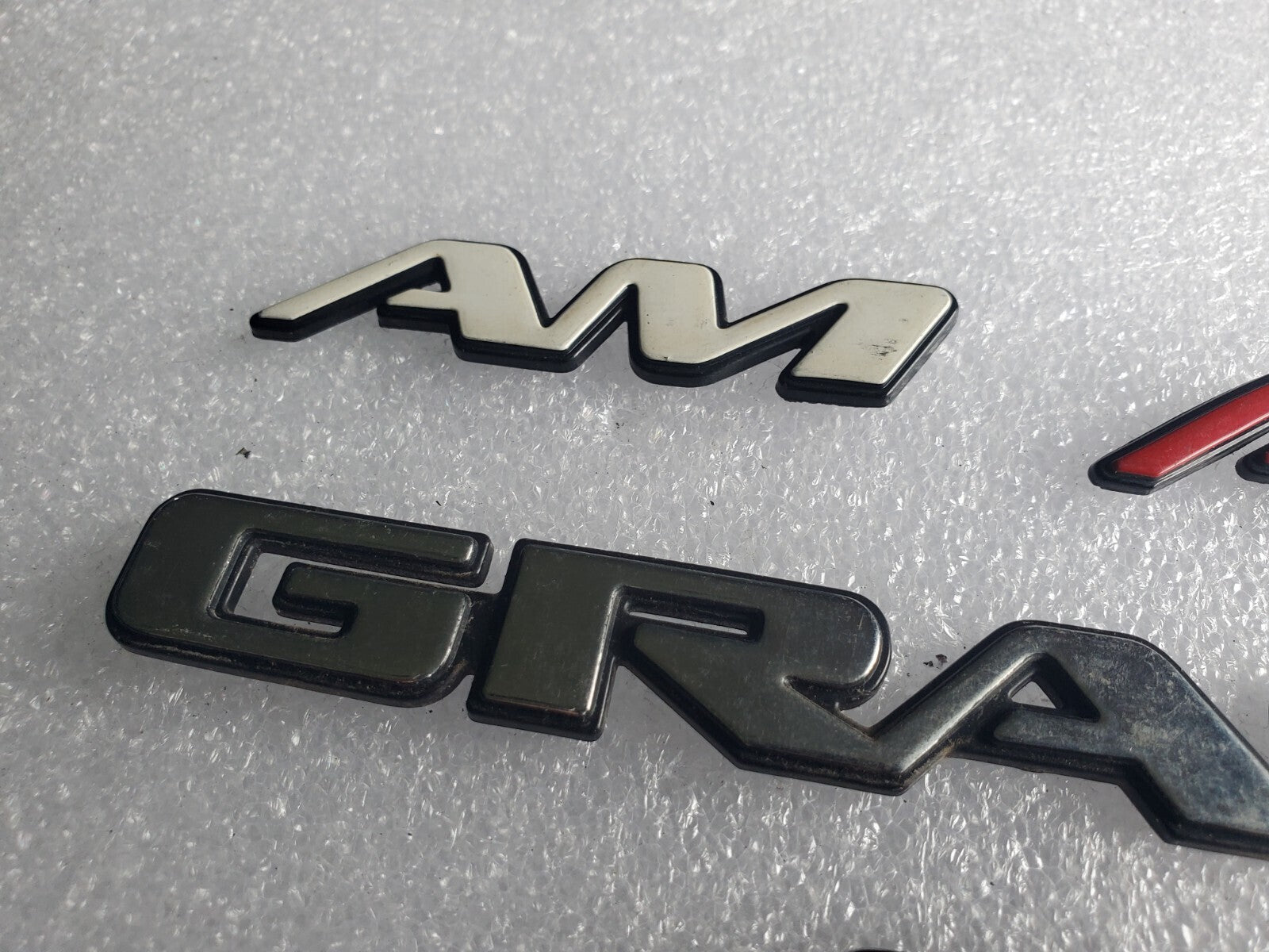 (4) Pontiac OEM Grand Am Prix Emblem Badge Logo Nameplate Name Plate VNTG