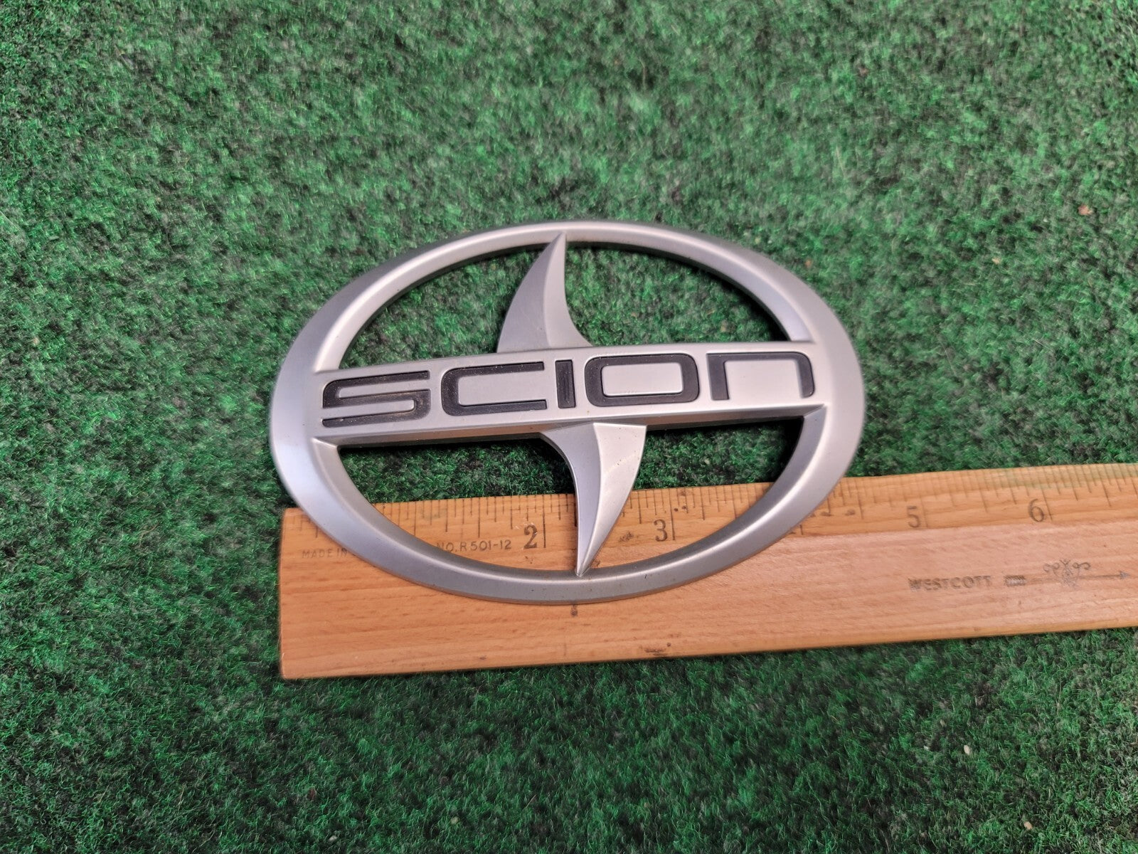 2008-2014 Scion XD Emblem Logo Badge Symbol Rear Tailgate Silver Gray 2M6