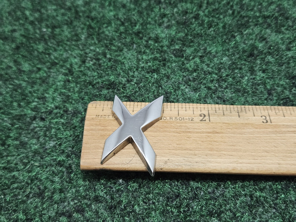 OEM "X" 3D Chrome Individual X  Letter Lettering Emblem Badge Logo Nameplate 2S2