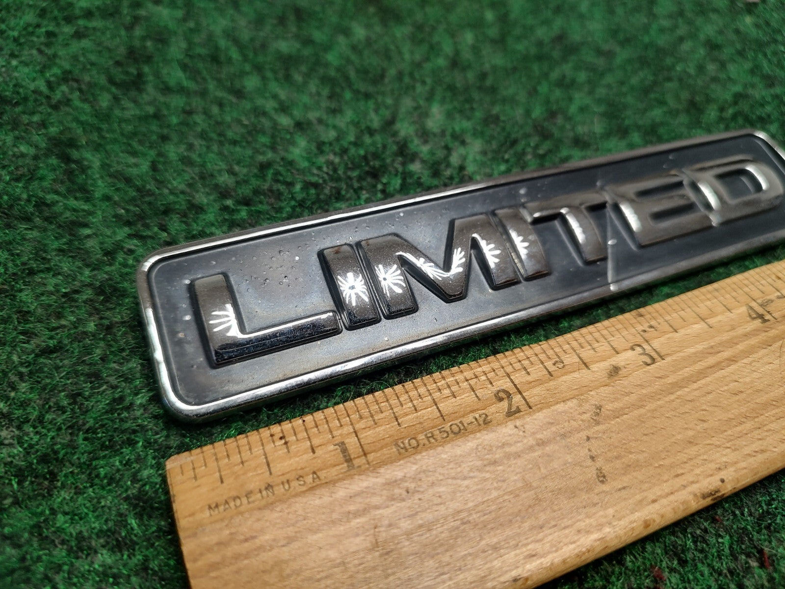 Ford OEM Limited Chrome Black 5.25" Emblem Badge Logo Nameplate Name Plate 1S1