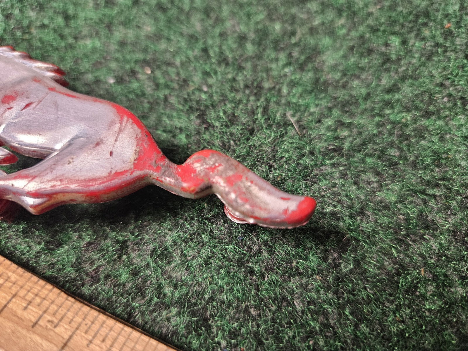 Mustang Emblem ~3.6" Inch Horse Red Logo Pony Badge Plastic 9L2