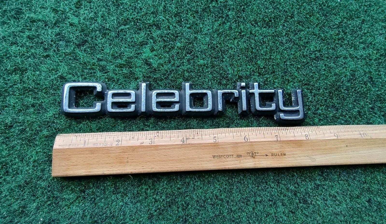 Chevy OEM Celebrity Chrome & Black 8" Emblem Badge Logo Nameplate Name Plate 5S3