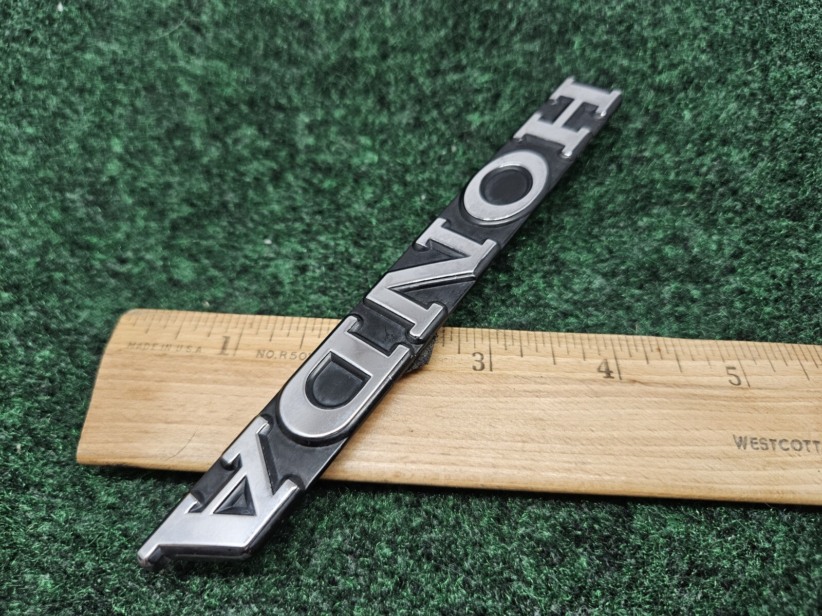Honda OEM Machined Black Plastic 5.7" Emblem Badge Logo Nameplate Name Plate GL2