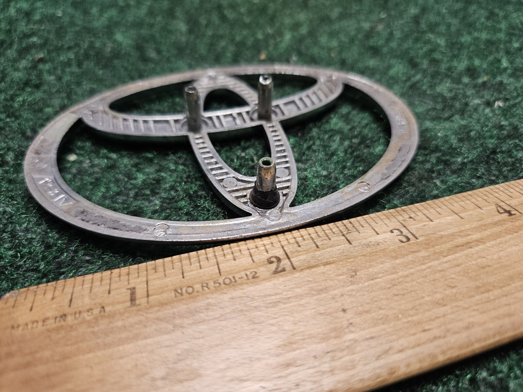 Toyota Chrome Emblem Logo Symbol Unknown Name Plate Model ~4" 5M3