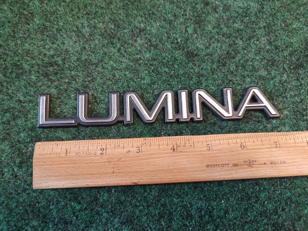Chevy OEM Lumina Chrome 6" Rear Trunk Emblem Badge Logo Nameplate Name Plate 3S1