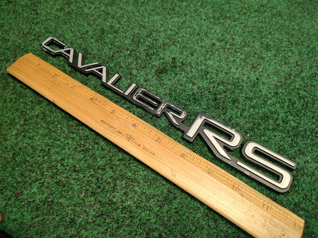 Chevy 1990-1994 Cavalier RS Red Rear Trunk Emblem Badge Logo Nameplate Name 1S4