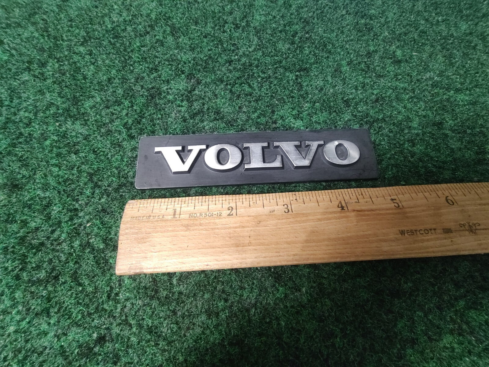 Volvo OEM 240 & 960 Black Metal Side Fender Emblem Badge Logo 1321746 8L3