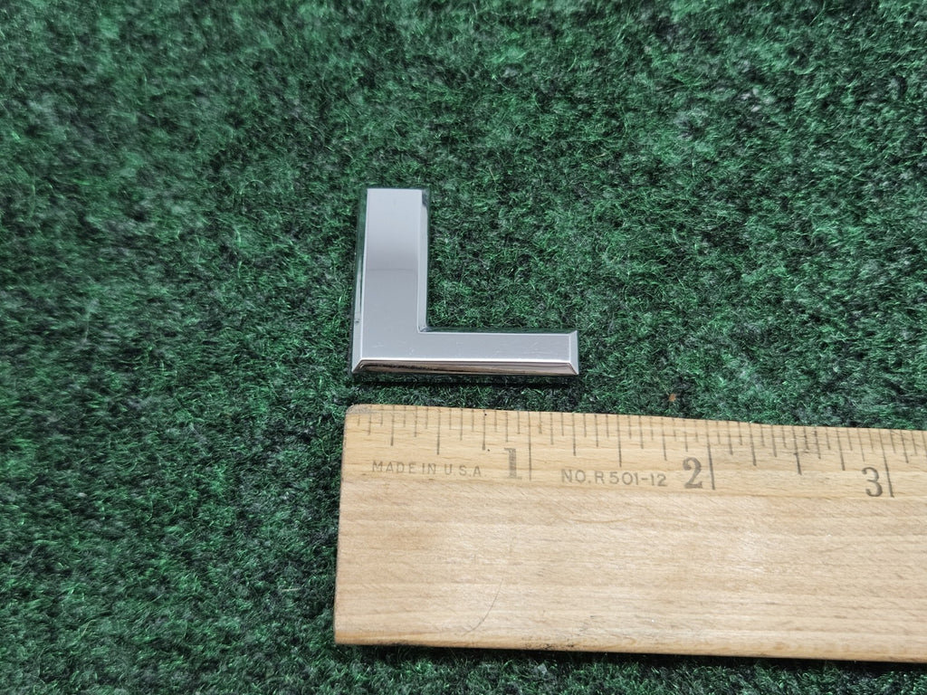 OEM "L" Chrome Individual Letter Lettering Emblem Badge Logo 3D Nameplate 3D 2S6