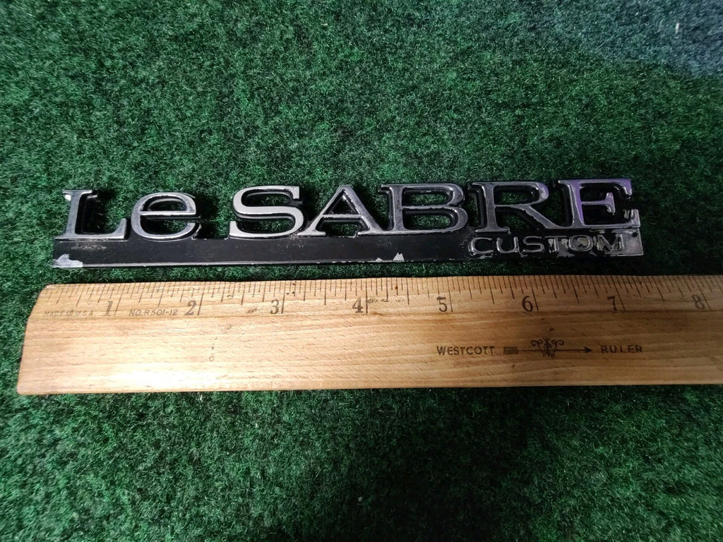 BUICK LESABRE CUSTOM - OEM EMBLEM BADGE SYMBOL LOGO NAME PLATE 6S6