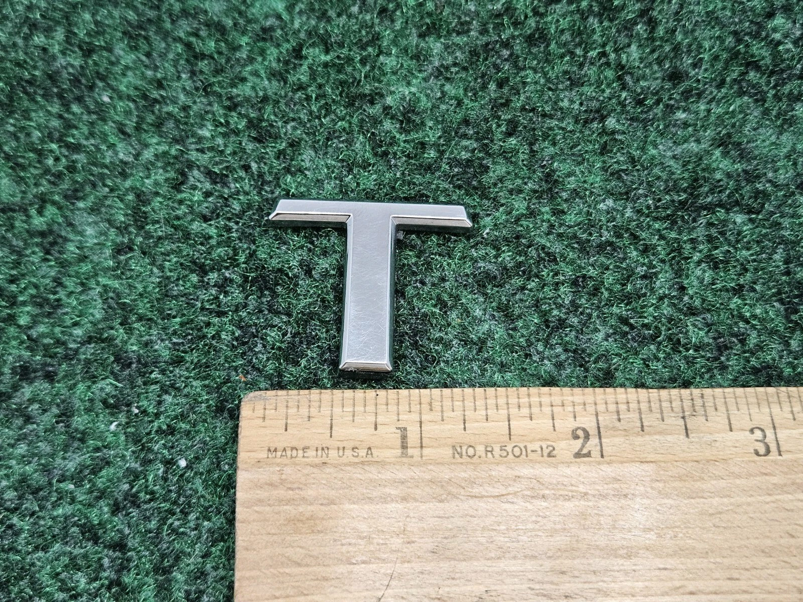 OEM "T" Chrome Individual Letter Lettering Emblem Badge Logo Nameplate 7S8