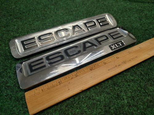 (2) 2008 09 10 11 12 FORD ESCAPE XLT REAR GATE CHROME EMBLEM LOGO BADGE OEM 1S7