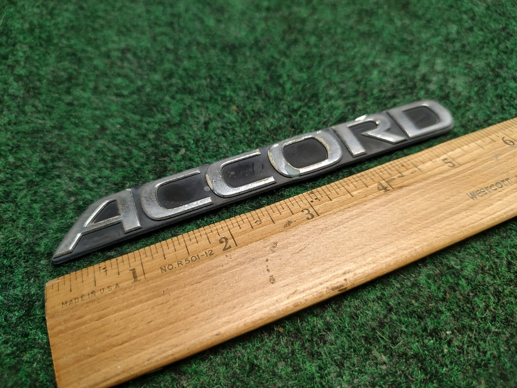 1990-1993 Honda Accord Emblem Badge Letters Logo Decal Trunk Rear Chrome OEM 3S3