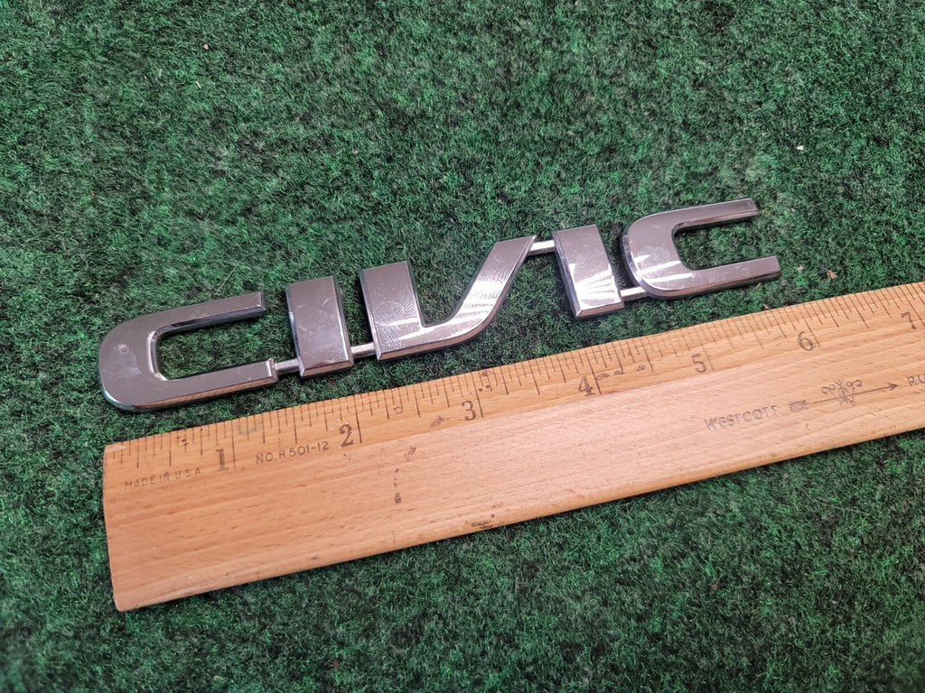 Honda OEM Civic 6" Chrome Plastic Emblem Badge Logo Nameplate Name Plate 2M4