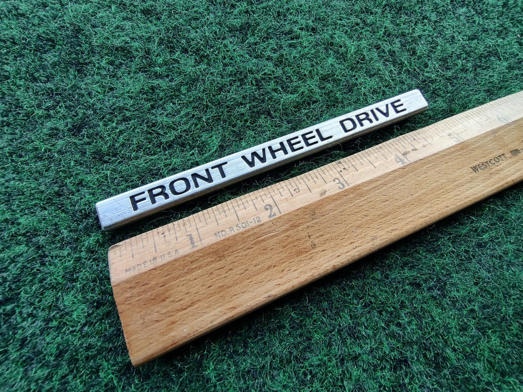 FRONT WHEEL DRIVE Fender Emblem Logo Name Plate Badge Trim 4229482 Aluminum 5S2
