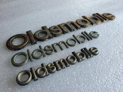 (3) Oldsmobile OEM Chrome Emblem Badge Logo Nameplate Name Plate VNTG