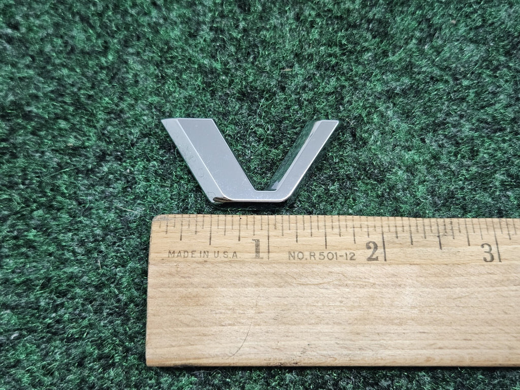 OEM "V" Chrome Individual Letter Lettering Emblem Badge Logo Nameplate 7S9