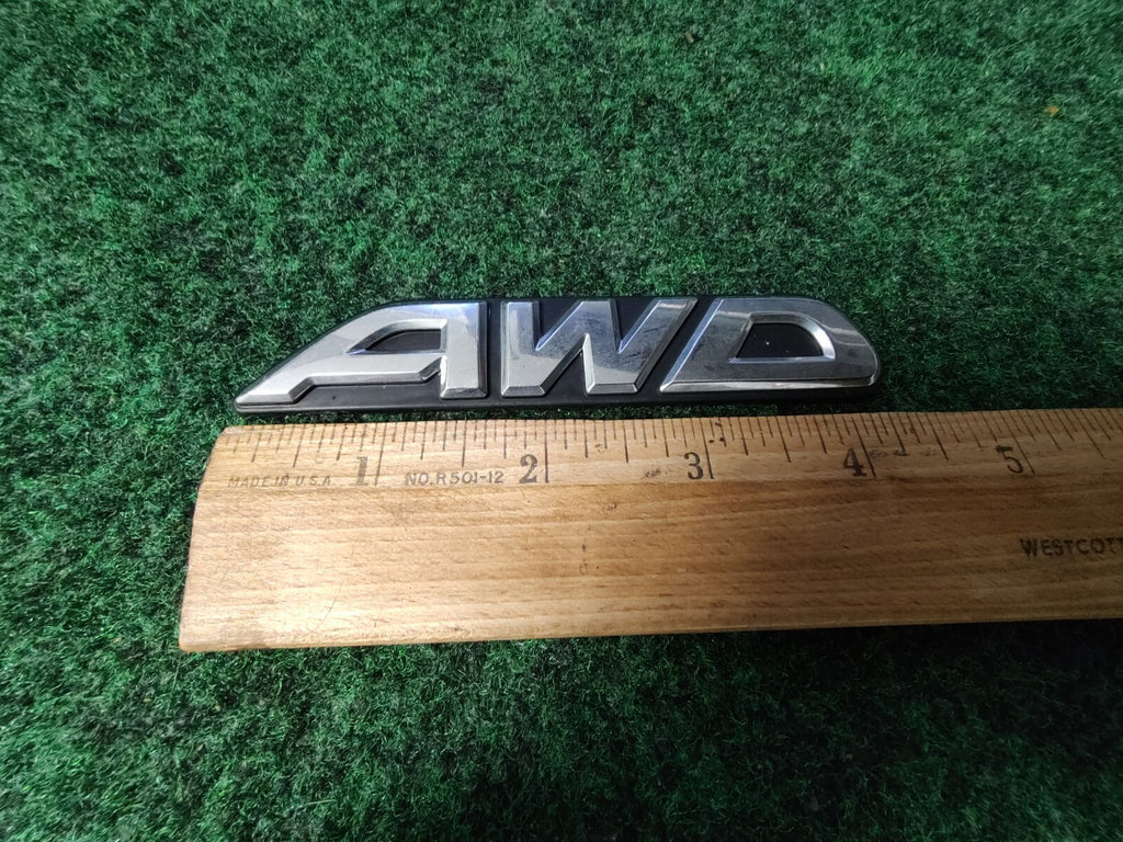 SUBARU BAJA LEGACY OUTBACK AWD REAR GATE EMBLEM LOGO BADGE CHROME USED OEM 4S4