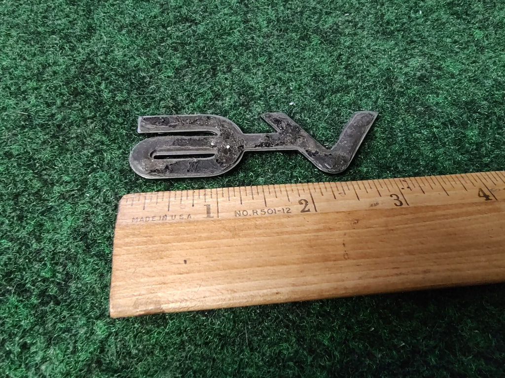 OEM V-6 V6 Chrome & Black Plastic 3" Emblem Badge Logo Nameplate Name Plate 3S6