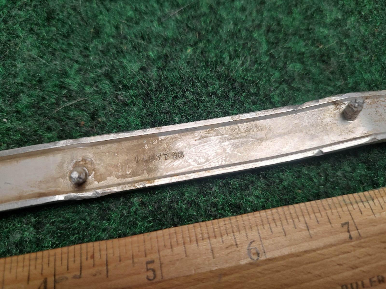 VINTAGE 1967-1970 CADILLAC ELDORADO DECKLID EMBLEM 1487798 TRUNK BADGE Bent 3S6