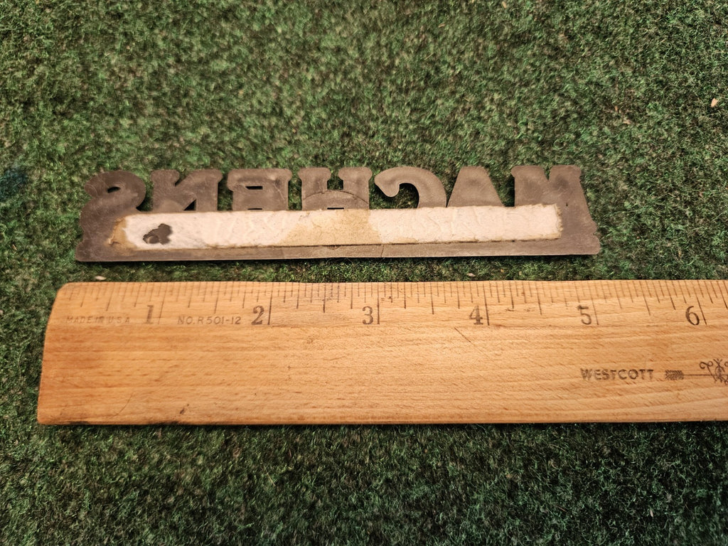Machens Car Dealership Dealer Badge Emblem Name Plate Nameplate Vintage 5M4