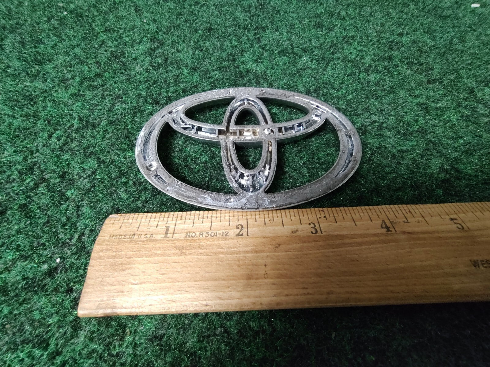 Toyota Chrome Emblem Logo Symbol Name Plate Unknown Model About 4" 7L8