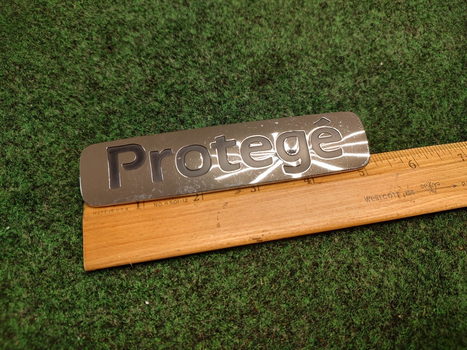 1999-2001 Mazda Protege Emblem Rear Lid Trunk Badge Logo Symbol Chrome OEM 2S3