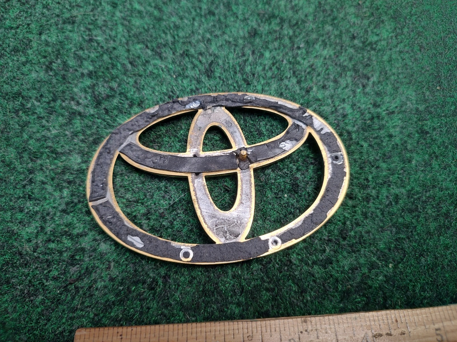 Toyota Gold Plastic Emblem Badge Logo OEM 4 INCH Wide 1S8