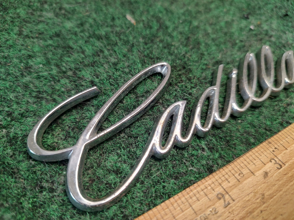 Cadillac Chrome Plastic 6inch Emblem Badge Logo Nameplate Name Plate 3S4